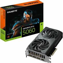 Gigabyte Graafikakaart GeForce RTX 5060 WINDFORCE GV-N5060WF2-8GD, 8 GB, GDDR7, 128 b, 2497 MHz, 1 x HDMI, 3 x DisplayPort