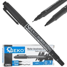 Divpusējs ūdensizturīgs universāls marķieris, GEKO, G29024, 0.5 mm un 1.0 mm uzgaļi
