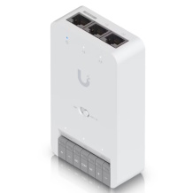 Prieigos kontrolės mazgas kompaktiškas vienų durų PoE++ hub su 3 × GbE RJ45 ir 2 × PoE išėjimais 1 durys UA HUB DOOR MINI Baltas Ubiquiti