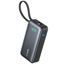 Kompakts premium klases ārējais ātrās uzlādes akumulators 10000 mAh 30 W USB-C PD / USB 3.0 Melns A1259G11 Anker