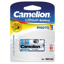 Litija CR123A baterija 1 gab. 19001123 Camelion