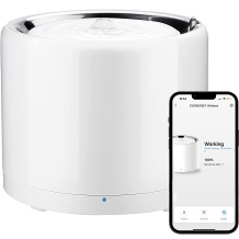 Tark lemmikloomade joogipurskkaev juhtmevaba pumba, filtratsioonisüsteemi ja 1,35 L mahutavusega Eversweet 3 Pro Stainless Steel/ABS White PETKIT
