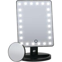 Rio Meigikpeegel MMSP-EU/2,4, 1x/10x, 24 LED, puutetundlik, 180° pööratav, vajab 4x AA patareid
