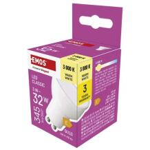 Emos LED lemputė Classic MR16 ZQ8E12, 3 W, 230 V, 345 lm, šilta balta, 100°, 30 000 valandų, GU10