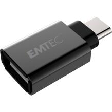 Emtec Adapter USB3.1 Type-C ECADAPT600C, 2, USB Type-A - pesa, USB Type-C - pistik, must värv