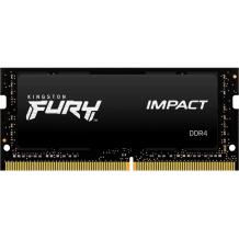 Kingston Fury Impact KF432S20IB/8, 8 GB, DDR4, 3200 MHz, SO-DIMM 260-pin, ühekordne, ODT, must PCB, CL20