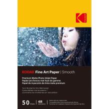 Kodak fotopaber 10x15 Fine Art Smooth 9891093, 230g/m², 50 lehte, 102 × 152 mm, mat, sobib tindiprinteritele