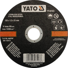 Inox Griezšanas Disks 125X1.2X22mm YT-6103 YATO
