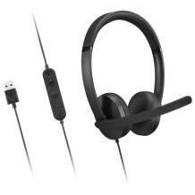 Lenovo Kõrvaklapid 4XD1P83425, USB-A, must, 140g, stereo, 20-20000Hz, 116dB, sisseehitatud mikrofon, juhtimisseade