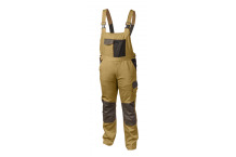 Work trousers with suspenders beige, XXL SLIM