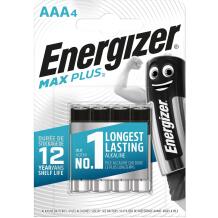 Energizer Aku MAX PLUS AAA LR03 437468, 1.5 V, 4 tk, leelismetall, -18 - 55 °C, raskmetallideta