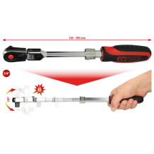 1/4" SlimPOWER teleskopiska locītava atgriezeniska ratchet, 72 zobi, KSTOOLS, 914.1420, 0.14 kg, 4 x 15 x 3 cm