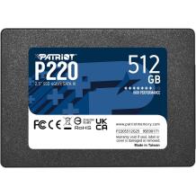 Patriot Kietasis diskas SSD P220S512G25, 512GB, 550MB/s, 500MB/s, SATA III, 2.5 colio