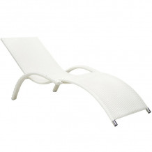 Guļamkrēsls MERIDIAN 180x75x73cm, rāmis: alumīnijs ar plastikāta pinumu, balts13193 HOME4YOU