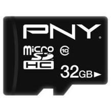 Pny Atmiņas karte MicroSDHC P-SDU32G10PPL-GE, 32GB, Class 10, UHS-I, triecienizturīgs, ūdensnecaurlaidīgs, SD adapteris