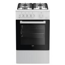 Beko Dujinė viryklė FSG52020FW, 4, Butanas/Propanas, 60L, A, 2 stiklas, termostatas, apšvietimas