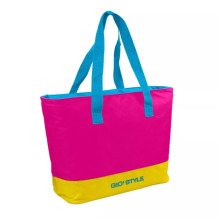 Termiskā soma Beach Fluo Tote GIO`STYLE 112305402, 52x15,5x32 cm, 20 l, zaļa/rozā/dzeltena/gaiši zila