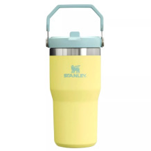 Termotass kõrrega Stanley The IceFlow Flip Straw 2.0 Tumbler 0,6 l – pomelokollakas-roheline