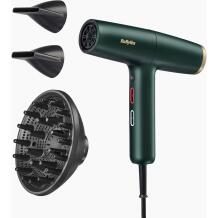 Babyliss Fēns D6555DE, 1700 W, zaļa krās., 3 ātrumi, 3 temperatūras, difuzors, auksts gaiss, jonizācija, 2,5 m vads