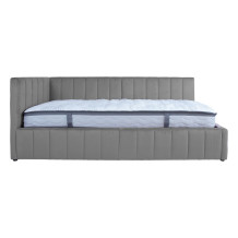 Gulta JASPER 90x200cm ar matraci HARMONY DUO, pelēka K285241