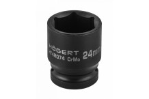 Īsā triecienuzmava 1/2" 24mm, Cr-Mo tērauds, HT4R074, HOGERT