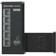 Teltonika jungiklis TSF010000000 5 RJ45 10/100 Mbps, 7-57 VDC, IP30, DIN tvirtinimas, 2048 MAC adresai