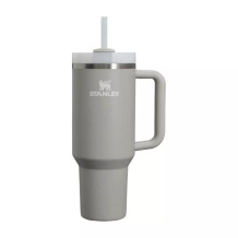 Termokrūze ar salmiņu Stanley The Quencher H2.0 FlowState Tumbler 1,18 L – gaiši pelēka
