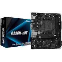 Asrock Pagrindinė plokštė B550M-HDV, 6 maitinimo fazės, DDR4 4733+, 1 PCIe 4.0 x16, 1 PCIe 3.0 x1, 3 vaizdo išvestys, 7.1 CH garso