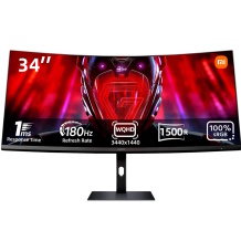 Gaming curved monitor 34″ WQHD 3440×1440 180 Hz 1 ms FreeSync Premium G34WQi Black ELA5454EU Xiaomi