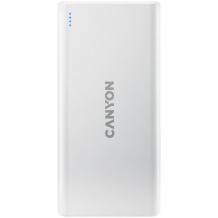 Kompaktiškas išorinis akumuliatorius 10000 mAh talpos PB-106 Baltas CNE-CPB1006W CANYON