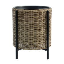 Puķu pods WICKER ar statīvu D39xH45cm, gaiši brūns 38204