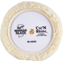 Meguiar’s W4000 profesionāls vilnas pulēšanas paliktnis 20 cm – augstas griešanas spējas pulēšanas disks