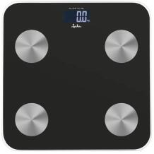 Jata Ķermeņa svari HBAS1155, 180kg, 0.1g, 15 lietotāji, Bluetooth, 4 sensori, LCD, 5mm rūdīts stikls