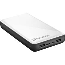 Varta Laadija-akumulator 57978101111, 20000 mAh, 2xUSB-A, 1xUSB-C, LiPo, valge/must värv