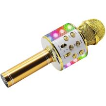 Manta Juhtmevaba mikrofon MIC20-GL, 5W, Bluetooth 5.0, AUX, microSD, USB, 240g, kuldne värv, karaoke jaoks sobiv