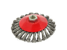 Bevelēta tērauda stiepļu suka, 125mm, M14, G00607, GEKO