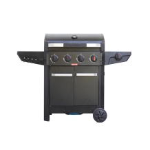 Barbecook Luca 412 gaasigrill õues toidu valmistamiseks 4 põletit 3.8kW Grill Booster külgpõleti malmrestid kapp BC-GAS-3100