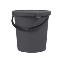Nhg ämbri kaanega 2710491, 5L, hall, ümmargune, plastmass, taaskasutatav
