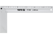 Lineāls leņķis no metāla 45 un 90 grādi 300 mm Yato YT-7081