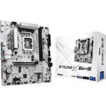 Asrock Материнская плата B760M-X GEN5, 244mm, 221mm, 4 SATA3, 2.5G LAN, 1xHDMI, 1xDisplayPort, 1xM.2, DDR5, 128GB, 7200MHz (O.C.)