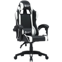 Gaming chair with 2D adjustable armrests 90°–135° backrest recline head and lumbar pillows up to 120 kg Core SGCH2 Black-White CNE-SGCH2W CANYON