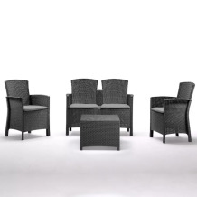 Dārza mēbeļu komplekts Lido 2 Storage pelēks BICA 1692174