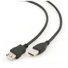 Gembird USB pikenduskaabel CCP-USB2-AMAF-6 1.8 m must, USB 2.0 AM kuni AF, 30u'' kullatud kontaktid