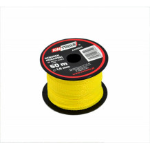 Mūrnieka neilona pītā līnija 100m, 1,5mm, dzeltena, AW26511, AWTOOLS