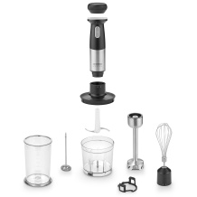 Bezvadu 4 in 1 rokas blendera komplekts ar Click & Mash funkciju 180 W nerūsējošā tērauda / melns korpuss 03605 Caso