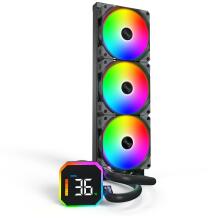 Montech CPU Dzesētājs HYPERFLOW DIGITAL 360 (B), 3 ventilatori, 120mm, 129.5m³/h, 96.27mmH2O, FDB, 6 gadi