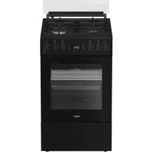 Whirlpool Kokk W5G8LMSWTB, 60L, gaasipliit, elektriline ahi, must, 4 põletit, automaatne süüte, auru tehnoloogia