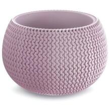 Prosperplast Gėlių vazonas 7268330, Ø 24 cm, 16 cm, ovali forma, rožinė spalva, vidinis įdėklas, rankenos