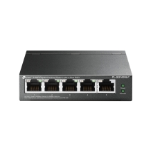 5-Port Gigabit darbvirsmas slēdzis ar 4-Port PoE+, TP-Link, TL-SG1005LP, 5× 10/100/1000Mbps RJ45 Ports, Fanless