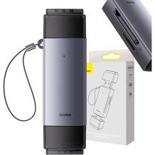 Baseus Lite serijos kortelių skaitytuvas, WKQX060113, 104 MB/s, 2 TB, USB + USB-C, SD, TF, Windows, iOS, Linux, Vista